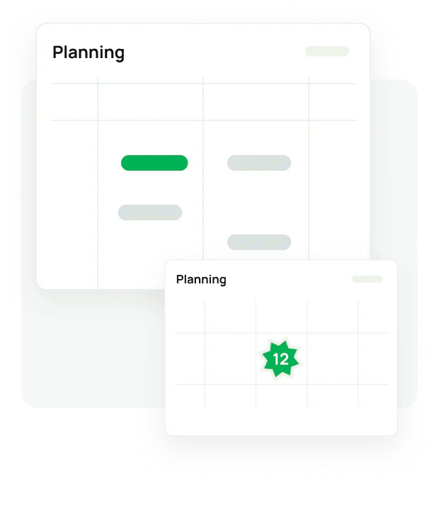 Real-time visibility into <br>budgets and <br>progress